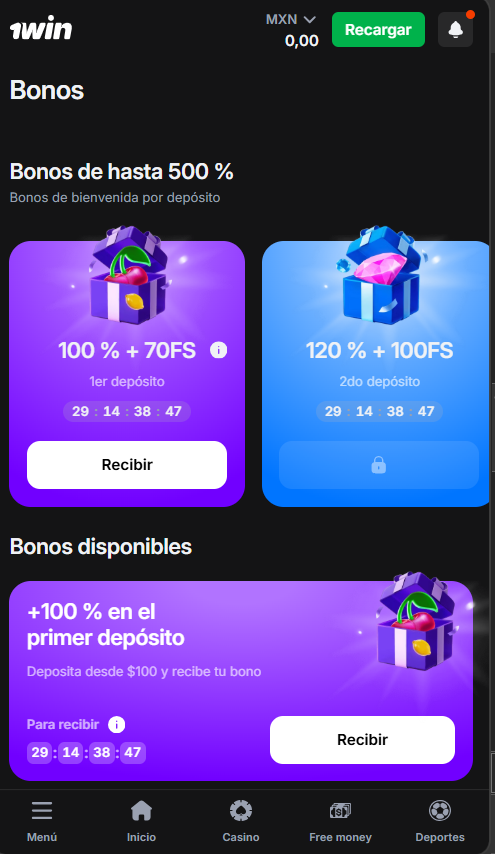codigo promocional 1win