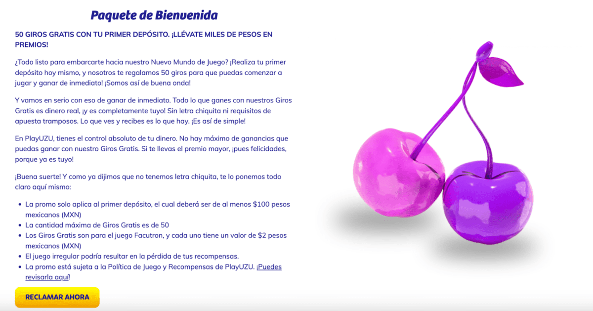 Bonos disponibles en PlayUZU M&eacute;xico y c&oacute;mo reclamarlos correctamente
Paquete de bienvenida