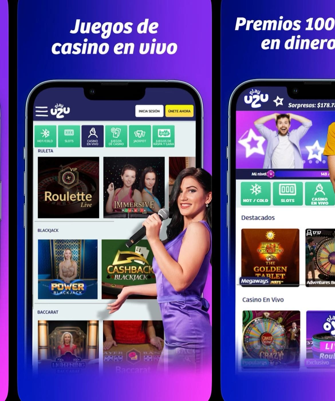 Ventajas de la versión móvil de PlayUZU
juegos de casino en vivo