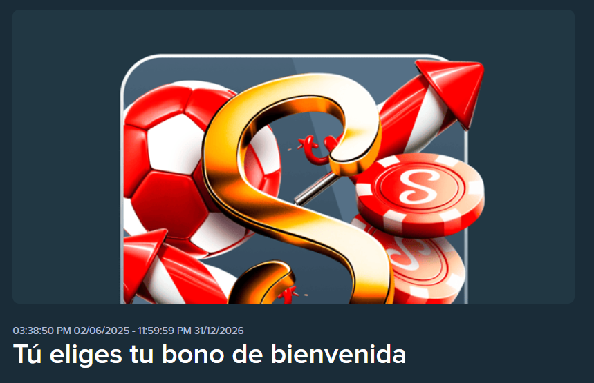 Stake tu eliges tu bono de bienvenida
