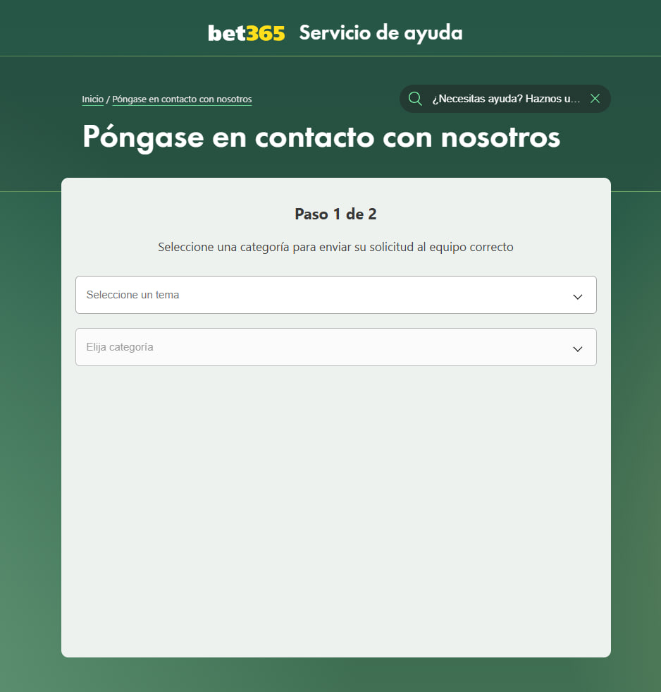 bet365 Atenci&oacute;n al cliente y soporte