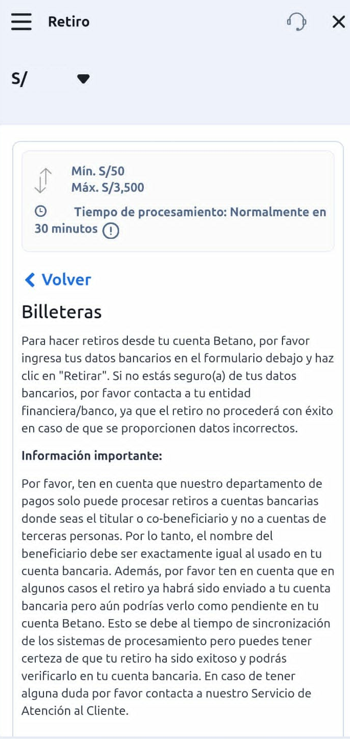 C&oacute;mo retirar dinero de Betano paso a paso