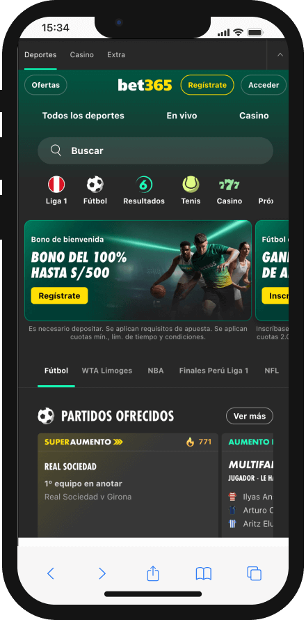 bet365 en vivo desde la app móvil