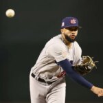 PHOENIX, ARIZONA - MARCH 15: Relief pitcher Devin Williams #38 of Team USA throws a warm-up pitcher during the eighth inning of the World Baseball Classic Pool C game against Team Colombia at Chase Field on March 15, 2023 in Phoenix, Arizona. Team USA defeated Team Colombia 3-2