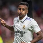 Rodrygo, do Real Madrid, no ASG da MLB