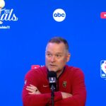 Michael Malone em entrevista após o jogo 2 das finais da NBA 2023