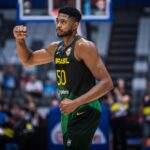 Caboclo na campanha do Brasil na Copa do Mundo de Basquete 2023