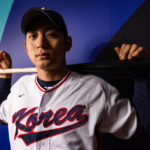 TOKYO, JAPAN - MARCH 08: Jung Hoo Lee #51 of Team Korea poses during the 2023 WBC Workout Day Tokyo at Tokyo Dome on Wednesday, March 8, 2023 in Tokyo, Japan.