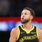 MEMPHIS, TENNESSEE - JANUARY 15: Stephen Curry #30 of the Golden State Warriors looks on during the game against the Memphis Grizzlies at FedExForum on January 15, 2024 in Memphis, Tennessee.