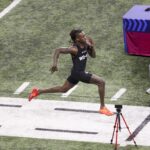 Xavier Worthy in the new 40 yard dash recordist at NFL Combine 2024