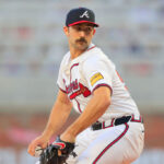 ATLANTA, GA - APRIL 05: Atlanta Braves starting pitcher Spencer Strider (99) delivers a pitch during the Atlanta Braves 2024 season Home Opener against the Arizona Diamondbacks on April 5, 2024 at Truist Park in Atlanta, Georgia