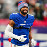 EAST RUTHERFORD, NJ - JANUARY 07: Darius Slayton #86 of the New York Giants runs out of the tunnel prior to an NFL football game against the Philadelphia Eagles at MetLife Stadium on January 7, 2024 in East Rutherford, New Jersey