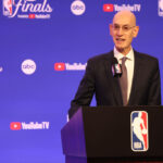 BOSTON, MASSACHUSETTS - JUNE 06: NBA Commissioner Adam Silver speaks at a press conference prior to Game One of the 2024 NBA Finals between the Dallas Mavericks and Boston Celtics at TD Garden on June 06, 2024 in Boston, Massachusetts. NOTE TO USER: User expressly acknowledges and agrees that, by downloading and or using this photograph, User is consenting to the terms and conditions of the Getty Images License Agreement.