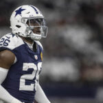 Nov 23, 2023; Arlington, Texas, USA; Dallas Cowboys cornerback DaRon Bland (26) on the field before the game against the Washington Commanders at AT&T Stadium. Mandatory Credit: Tim Heitman-USA TODAY Sports