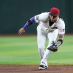 Arizona Diamondbacks second base Ketel Marte (4) fields a ground ball on Sept. 15, 2024 at Chase Field in Phoenix.