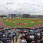 TAMPA, FL - MARCH 06: A wide angle general view of the New York Yankees playing against the Tampa Bay Rays during Spring Training on March 6, 2024, at George M. Steinbrenner Field in Tampa, Florida. (Photo by Brian Spurlock/Icon Sportswire via Getty Images)