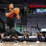 Apr 12, 2022; Minneapolis, Minnesota, USA; Los Angeles Clippers guard Rodney Hood (22) participates in shoot around before a play-in game with the Minnesota Timberwolves at Target Center.