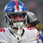 Dec 25, 2023; Philadelphia, Pennsylvania, USA; New York Giants wide receiver Darius Slayton (86) against the Philadelphia Eagles at Lincoln Financial Field.