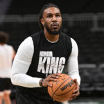 Jan 14, 2024; Milwaukee, Wisconsin, USA; Milwaukee Bucks forward Jae Crowder (99) warms up before game against the Sacramento Kings at Fiserv Forum.