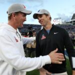 Feb 4, 2024; Orlando, FL, USA; NFC coach Eli Manning and AFC coach Peyton Manning react after the 2024 Pro Bowl at Camping World Stadium.