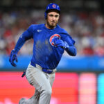 Sep 24, 2024; Philadelphia, Pennsylvania, USA; Chicago Cubs outfielder Cody Bellinger (24) runs to third after hitting an RBI triple against the Philadelphia Phillies in the sixth inning at Citizens Bank Park. Mandatory Credit: Kyle Ross-Imagn Images