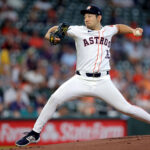 Sep 25, 2024; Houston, Texas, USA; Houston Astros starting pitcher Yusei Kikuchi (16) delivers a pitch against the Seattle Mariners during the first inning at Minute Maid Park. Mandatory Credit: Erik Williams-Imagn Images
