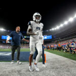 Sep 26, 2024; East Rutherford, New Jersey, USA; Dallas Cowboys cornerback Trevon Diggs (7) leaves the field after an injury during the fourth quarter against the New York Giants at MetLife Stadium. Mandatory Credit: Brad Penner-Imagn Images