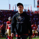 Sep 29, 2024; Santa Clara, California, USA; San Francisco 49ers running back Christian McCaffrey (23) walks off the field after the game against the New England Patriots at Levi's Stadium.