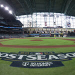 Oct 1, 2024; Houston, Texas, USA; A general view of the field before game one of the Wild Card round for the 2024 MLB Playoffs between the Detroit Tigers and Houston Astros at Minute Maid Park. Mandatory Credit: Troy Taormina-Imagn Images