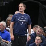 Oct 7, 2024; Dallas, Texas, USA; Mark Cuban looks on during the game between the Dallas Mavericks and the Memphis Grizzlies at American Airlines Center. Mandatory Credit: Jerome Miron-Imagn Images