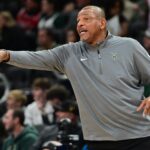 Oct 14, 2024; Milwaukee, Wisconsin, USA; Milwaukee Bucks head coach Doc Rivers calls a play in the fourth quarter against the Chicago Bulls at Fiserv Forum.