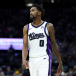 Nov 8, 2024; Sacramento, California, USA; Sacramento Kings guard Malik Monk (0) during the game against the Los Angeles Clippers at Golden 1 Center.