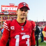 San Francisco 49ers quarterback Brock Purdy (13) looks on after the game against the Chicago Bears at Levi's Stadium.