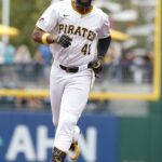 Pittsburgh Pirates right fielder Bryan De La Cruz (41) circles the bases on a two run home run against the Milwaukee Brewers during the seventh inning at PNC Park. The Brewers won 5-2.
