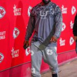 Kansas City Chiefs running back Clyde Edwards-Helaire (25) arrives to the stadium prior to a game against the Denver Broncos at GEHA Field at Arrowhead Stadium.