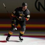 Vegas Golden Knights center Tomas Hertl (48) was named First Star of the Game after the Golden Knights defeated the Anaheim Ducks 3-1 at T-Mobile Arena.