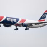 Jan 27, 2019; Atlanta, GA, USA; New England Patriots team plane arrives at HartsfieldÐJackson Atlanta International Airport for Super Bowl LIII. Mandatory Credit: Adam Hagy-USA TODAY Sports