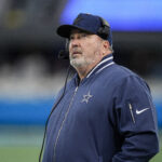 Dec 15, 2024; Charlotte, North Carolina, USA; Dallas Cowboys head coach Mike McCarthy during the second half against the Carolina Panthers at Bank of America Stadium.
