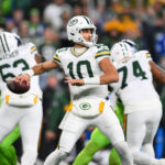 NFL: Green Bay Packers at Seattle Seahawks. Dec 15, 2024; Seattle, Washington, USA; Green Bay Packers quarterback Jordan Love (10) passes the ball against the Seattle Seahawks during the first half at Lumen Field. Mandatory Credit: Steven Bisig-Imagn Images