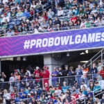 ORLANDO, FLORIDA - FEBRUARY 04: A general view of signag during the 2024 NFL Pro Bowl at Camping World Stadium on February 04, 2024 in Orlando, Florida. (Photo by James Gilbert/Getty Images)