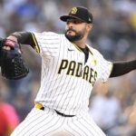 Sep 21, 2024; San Diego, California, USA; San Diego Padres starting pitcher Martin Perez (54) pitches against the Chicago White Sox during the first inning at Petco Park. Mandatory Credit: Orlando Ramirez-Imagn Images