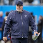 Dec 15, 2024; Charlotte, North Carolina, USA; Dallas Cowboys head coach Mike McCarthy during the first quarter against the Carolina Panthers at Bank of America Stadium. Mandatory Credit: Jim Dedmon-Imagn Images
