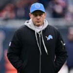 Dec 22, 2024; Chicago, Illinois, USA; Detroit Lions offensive coordinator Ben Johnson before a game against the Chicago Bears at Soldier Field.