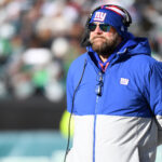 Jan 5, 2025; Philadelphia, Pennsylvania, USA; New York Giants head coach Brian Daboll on the sidelines against the Philadelphia Eagles at Lincoln Financial Field. Mandatory Credit: Eric Hartline-Imagn Images