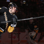 Jan 14, 2025; Pittsburgh, Pennsylvania, USA; Pittsburgh Penguins center Evgeni Malkin (71) takes the ice against the Seattle Kraken at PPG Paints Arena. Mandatory Credit: Charles LeClaire-Imagn Images