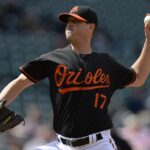 May 7, 2016; Baltimore, MD, USA; Baltimore Orioles relief pitcher Brian Matusz (17) pitches during the eighth inning against the Oakland Athletics at Oriole Park at Camden Yards. Oakland Athletics defeated Baltimore Orioles 8-4. Mandatory Credit: Tommy Gilligan-USA TODAY Sports