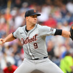 CLEVELAND, OHIO - JULY 24: Starter Jack Flaherty #9 of the Detroit Tigers pitches in the first inning against the Cleveland Guardians at Progressive Field on July 24, 2024 in Cleveland, Ohio. (Photo by Jason Miller/Getty Images)