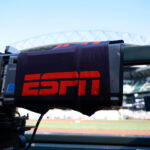 SEATTLE, WASHINGTON - AUGUST 11: A detail of the ESPN logo on a television camera prior to the start of the game between the Seattle Mariners and the New York Mets at T-Mobile Park on August 11, 2024 in Seattle, Washington. (Photo by Brandon Sloter/Getty Images) - MLB