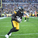 Nov 12, 2023; Pittsburgh, Pennsylvania, USA; Pittsburgh Steelers cornerback safety Keanu Neal (31) returns an interception against the Green Bay Packers during the fourth quarter at Acrisure Stadium. Mandatory Credit: Philip G. Pavely-USA TODAY Sports