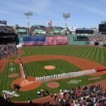 Onde assistir MLB 2025 - Apr 9, 2024; Boston, Massachusetts, USA; Opening day ceremonies as seen before a game between the Boston Red Sox and the Baltimore Orioles at Fenway Park. Mandatory Credit: Eric Canha-USA TODAY Sports